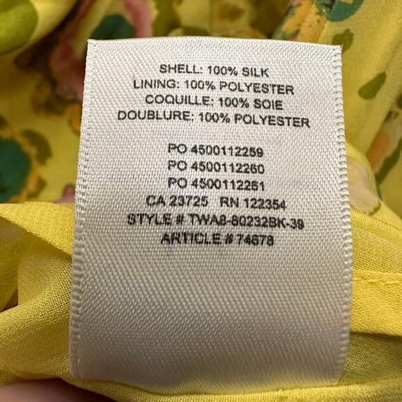 Le Fou Wilfred Women's Size 6 Tango Mini Dress in Firefly Pixie Print 100% Silk - Picture 9 of 12